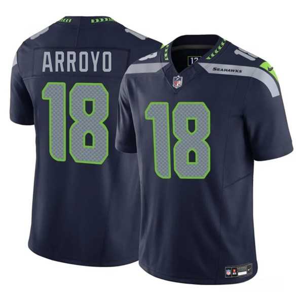 Men & Women & Youth Seattle Seahawks #18 Elijah Arroyo Navy 2025 Draft F.U.S.E. Vapor Limited Stitched Jersey->pittsburgh steelers->NFL Jersey
